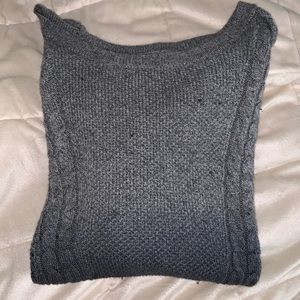 American Eagle Black & Gray Ombré Knit Sweater